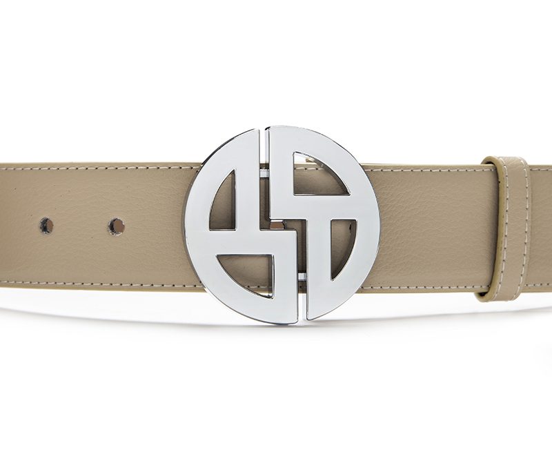 Nude with silver buckle