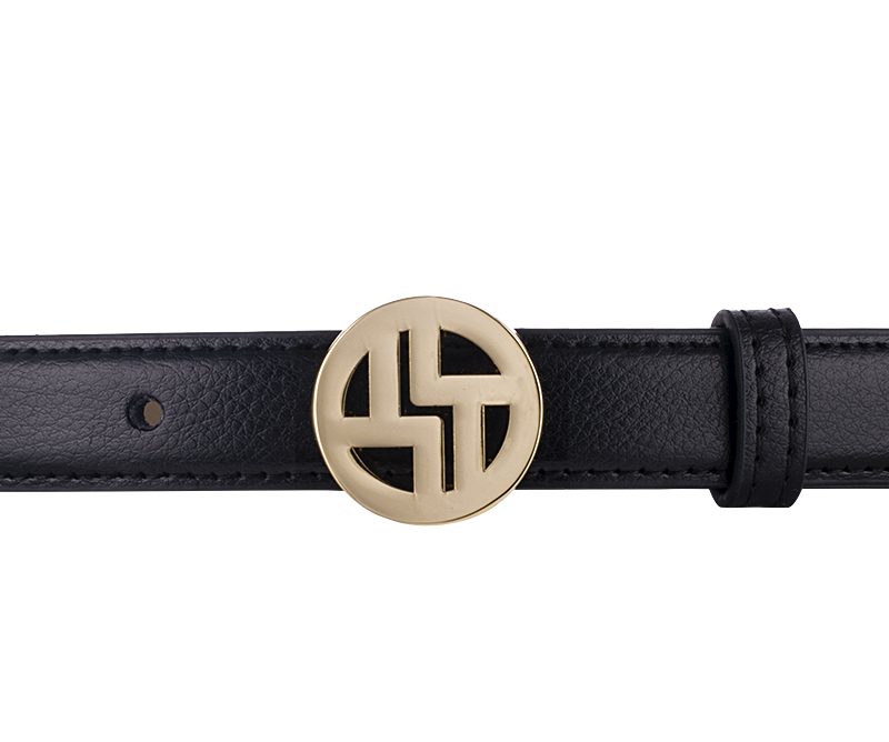 Black gold buckle thin